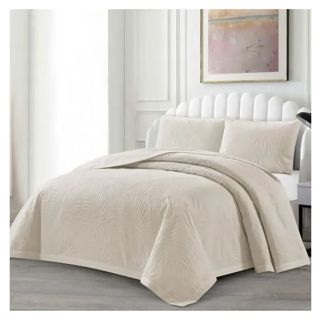 alesvelt Tagesdecke-Set Ezgi, Beige, 240 x 250 cm