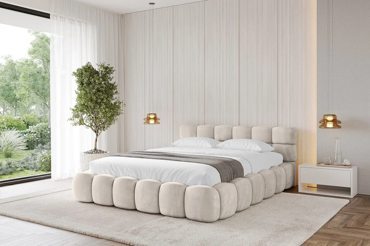 ALTDECOR Polsterbett LEYA-v1, Beige