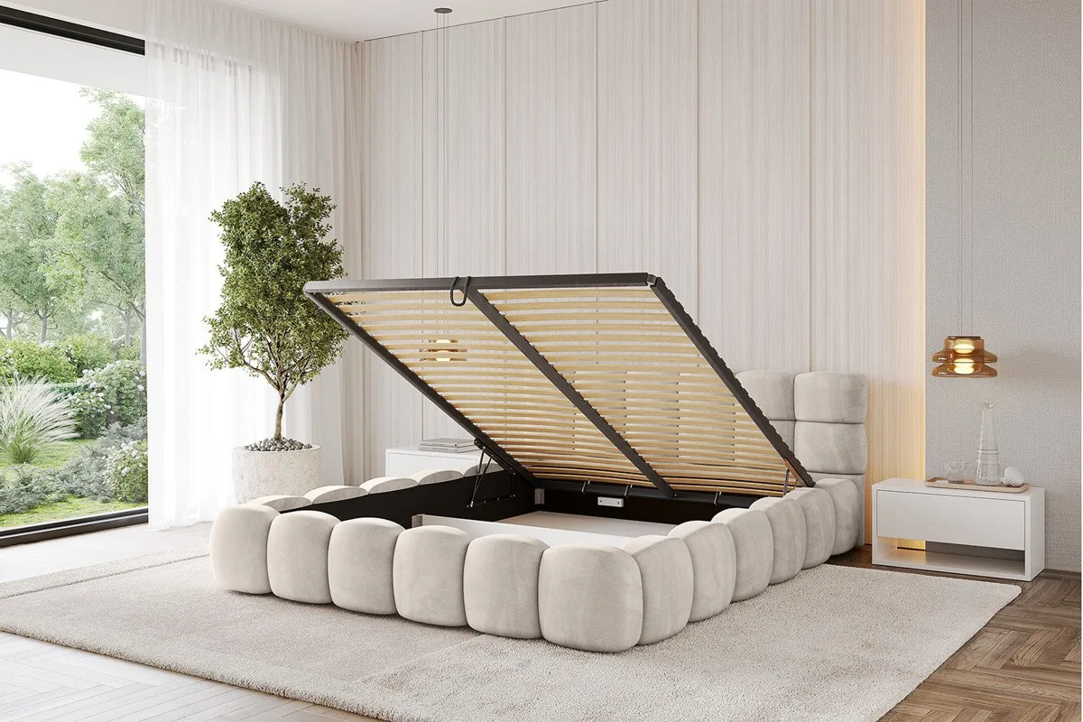 ALTDECOR Polsterbett LEYA-v1, Beige 3