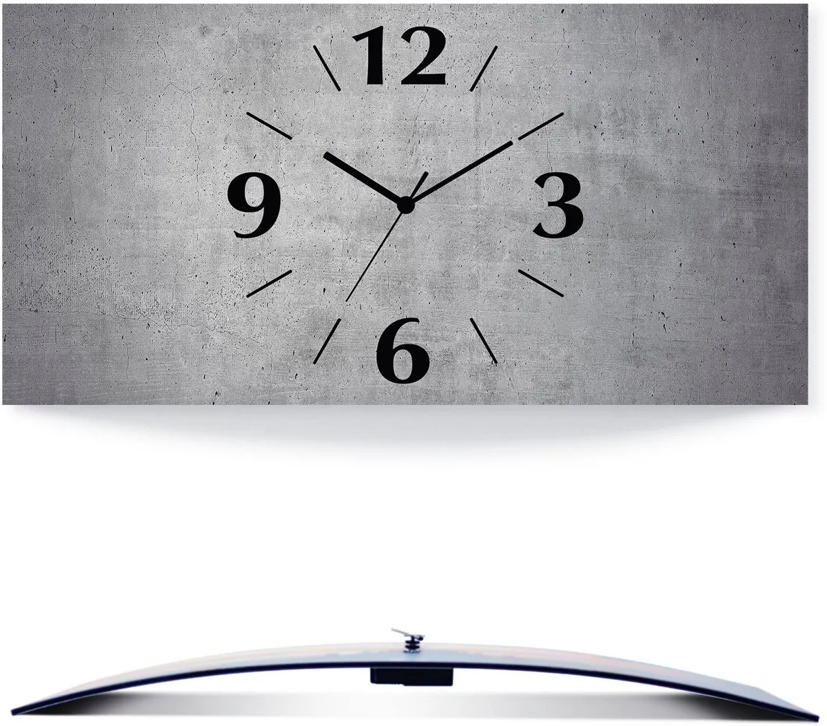 Artland Wanduhr Grauer Beton, Alu-Dibond, grau 2