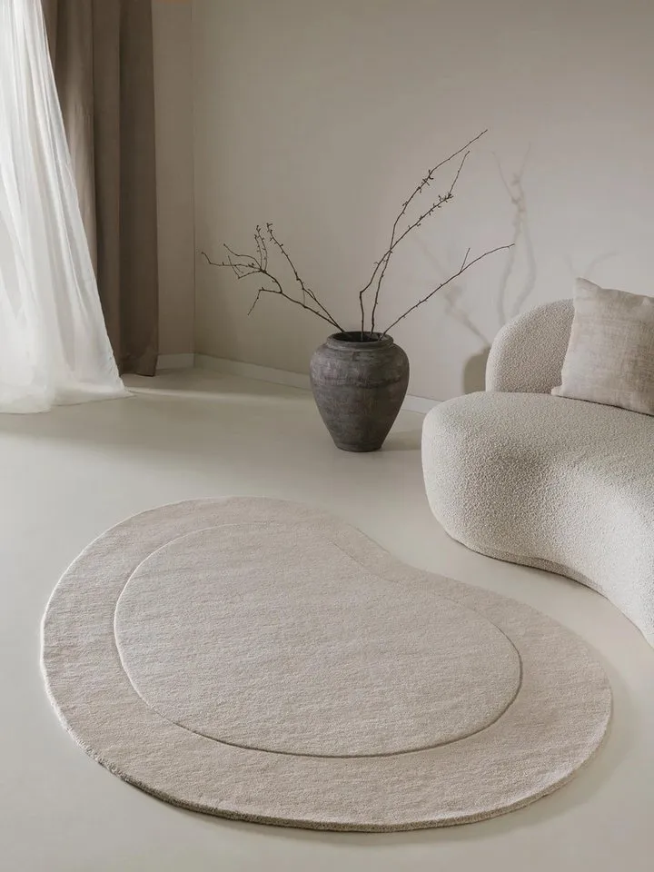 benuta Wollteppich Shape, Creme
