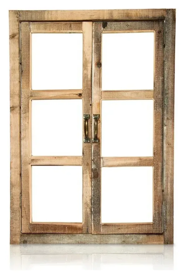 Blümelhuber Deko-Holzfenster Vintage, Holz hellbraun