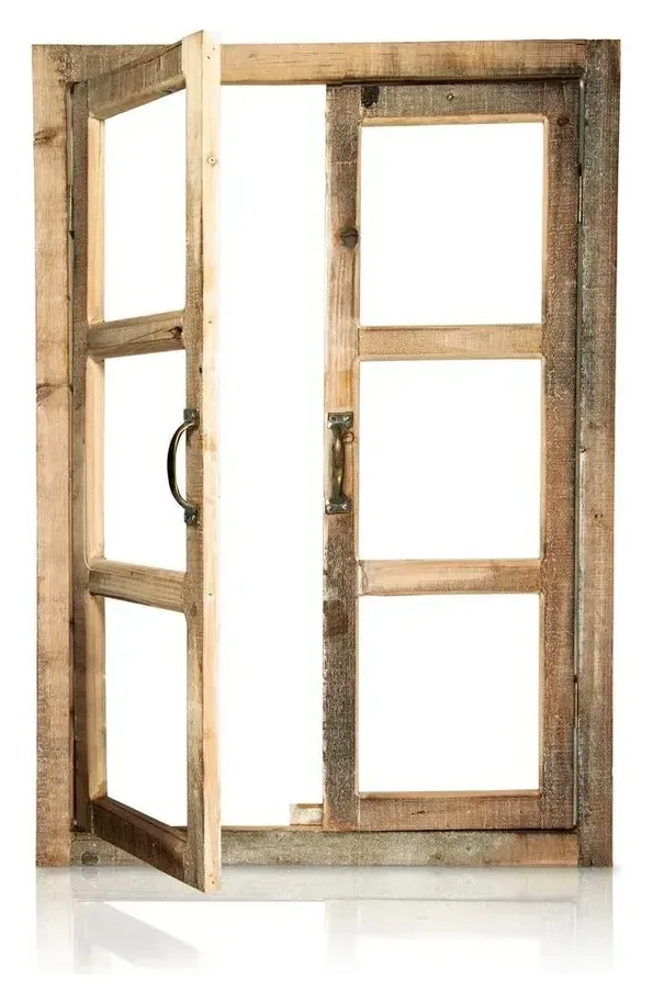 Blümelhuber Deko-Holzfenster Vintage, Holz hellbraun 4