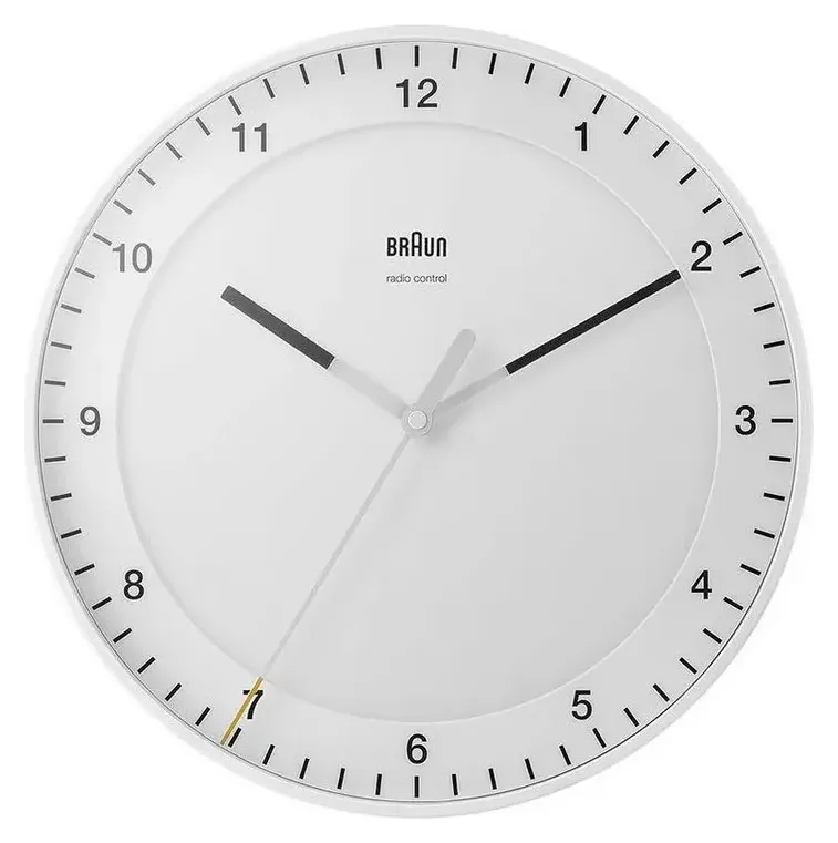 Braun Wanduhr BC17W-DCF Klassik Funkwanduhr
