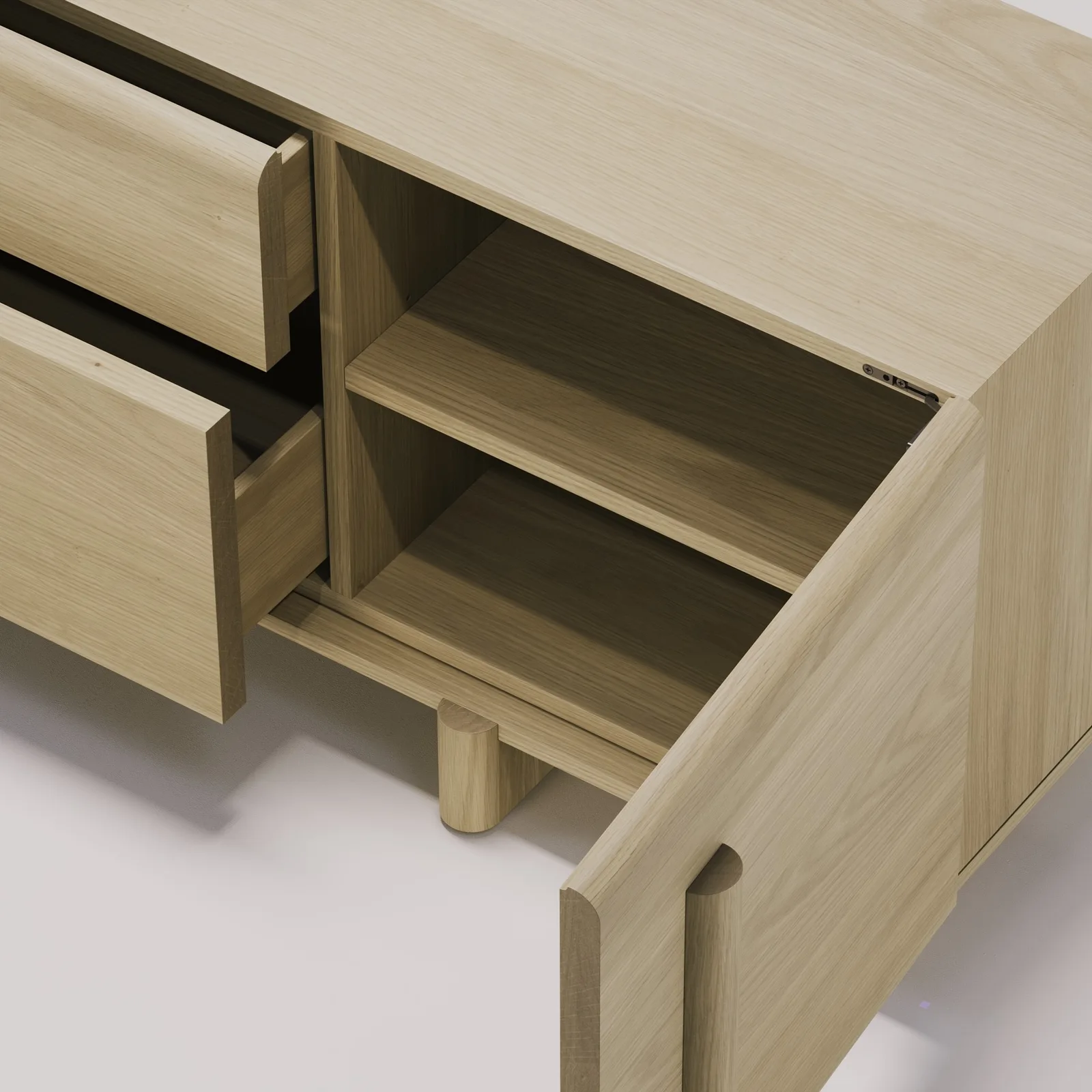 Sideboard Brutalist aus Eiche 6