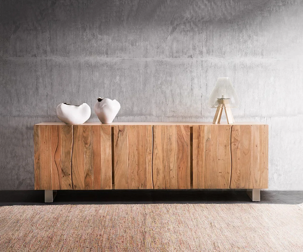 DELIFE Sideboard Live-Edge, Akazie Natur 3