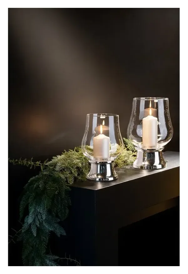 Fink Windlicht Palina, silberfarben, Edelstahl/Glas 2
