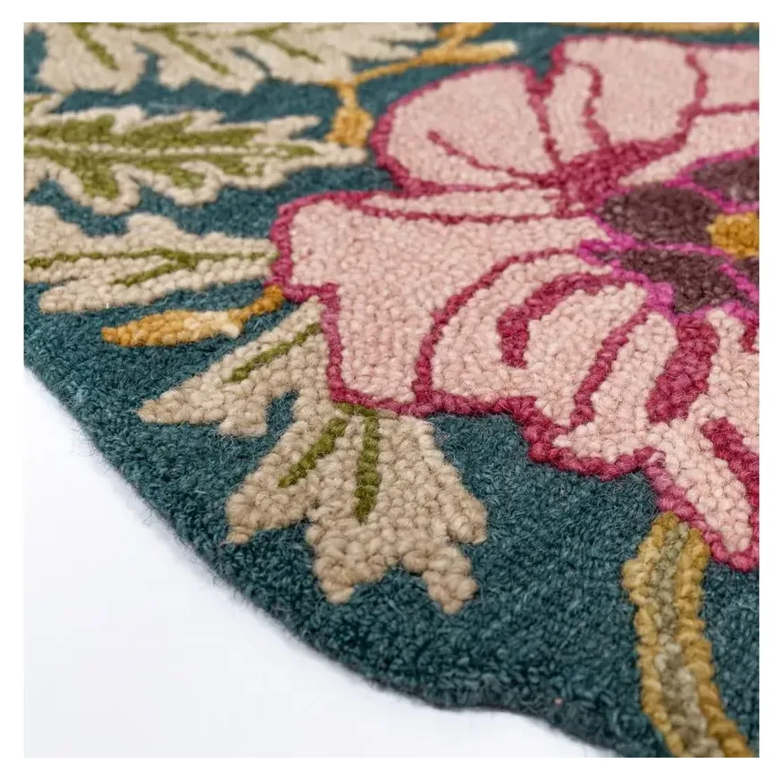 FLAIR RUGS Wollteppich Daphne Floral, bunt 4