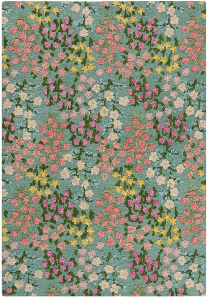 FLAIR RUGS Wollteppich Emilia Floral, bunt 2