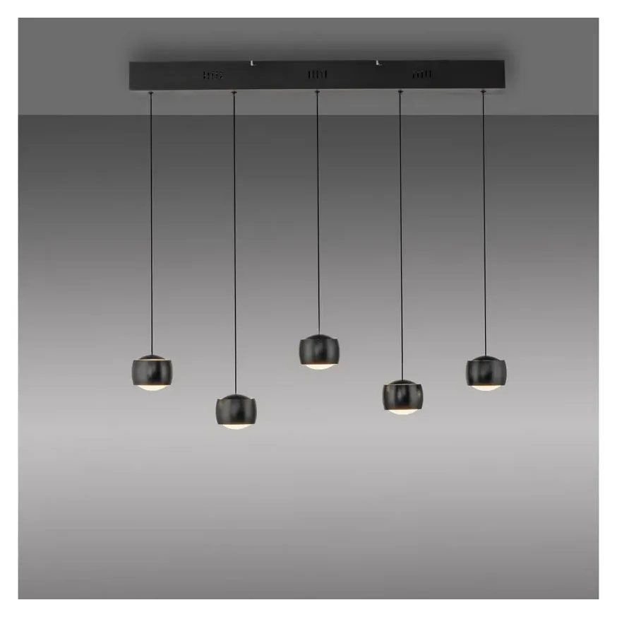 JUST LIGHT Pendelleuchte BALLINI, schwarz 3
