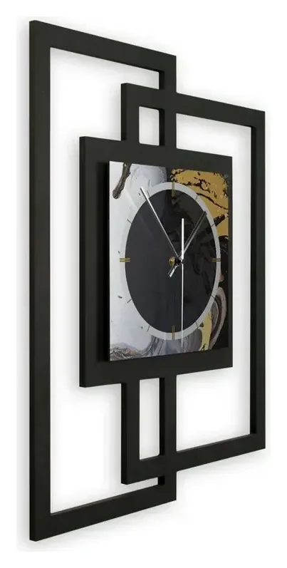 Kreative Feder Wanduhr Dark Elegance, schwarz 2