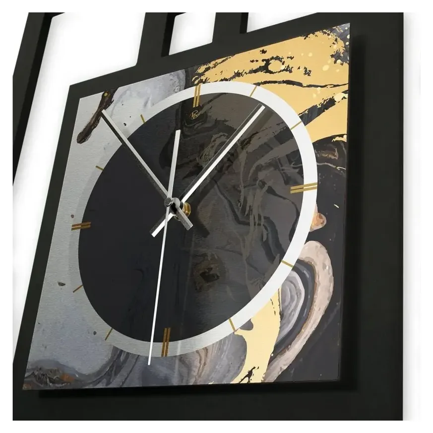 Kreative Feder Wanduhr Dark Elegance, schwarz 4