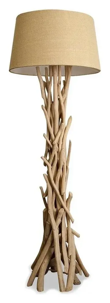 Levandeo® Stehlampe Treibholz Unikat, Natur 2