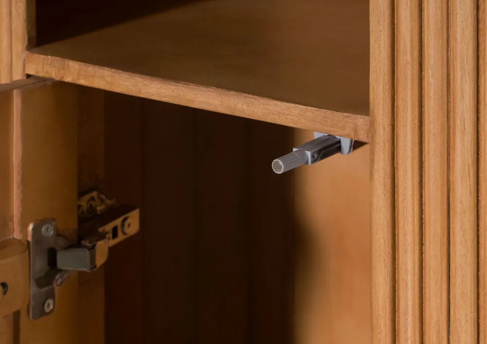 Massivmoebel24 Badschrank BARCELONA, Mango natur lackiert 3