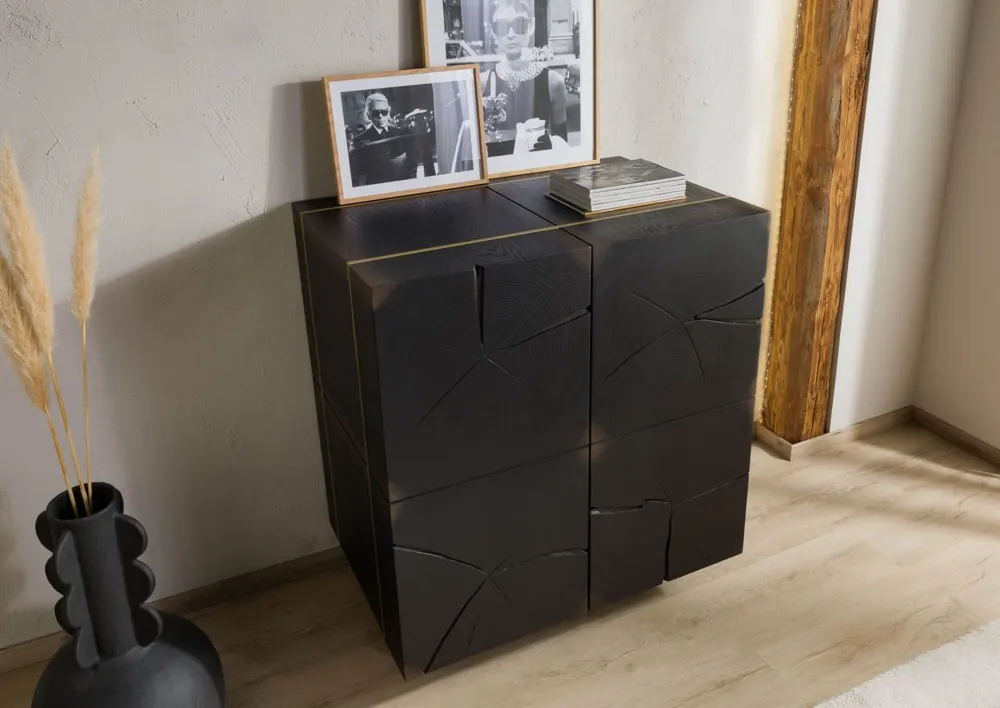 Massivmoebel24 Barschrank BEAMS, Eiche dunkelbraun lackiert 2