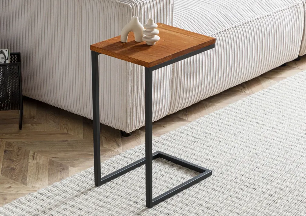 Massivmoebel24 Beistelltisch LOUNGE COLLECTION, Wildeiche 2