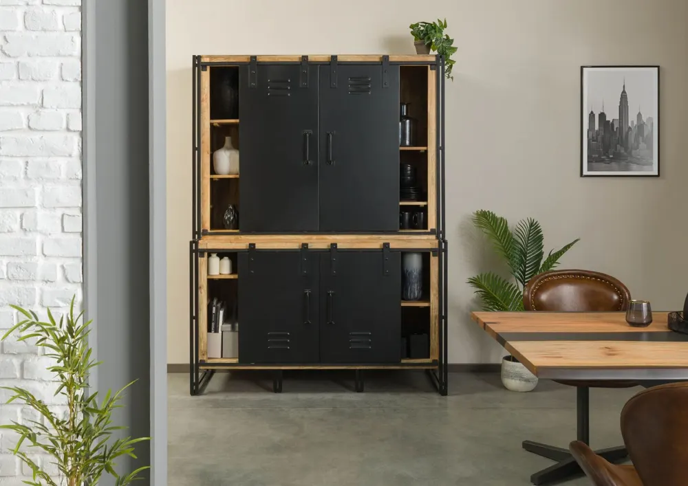 Massivmoebel24 Buffet BLACKBURN, Mango natur lackiert 3