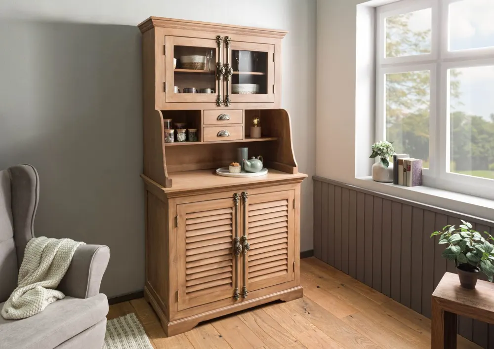 Massivmoebel24 Buffet TOULOUSE, Mangoholz beige geölt 2