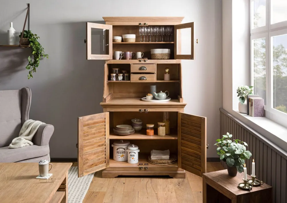 Massivmoebel24 Buffet TOULOUSE, Mangoholz beige geölt 3
