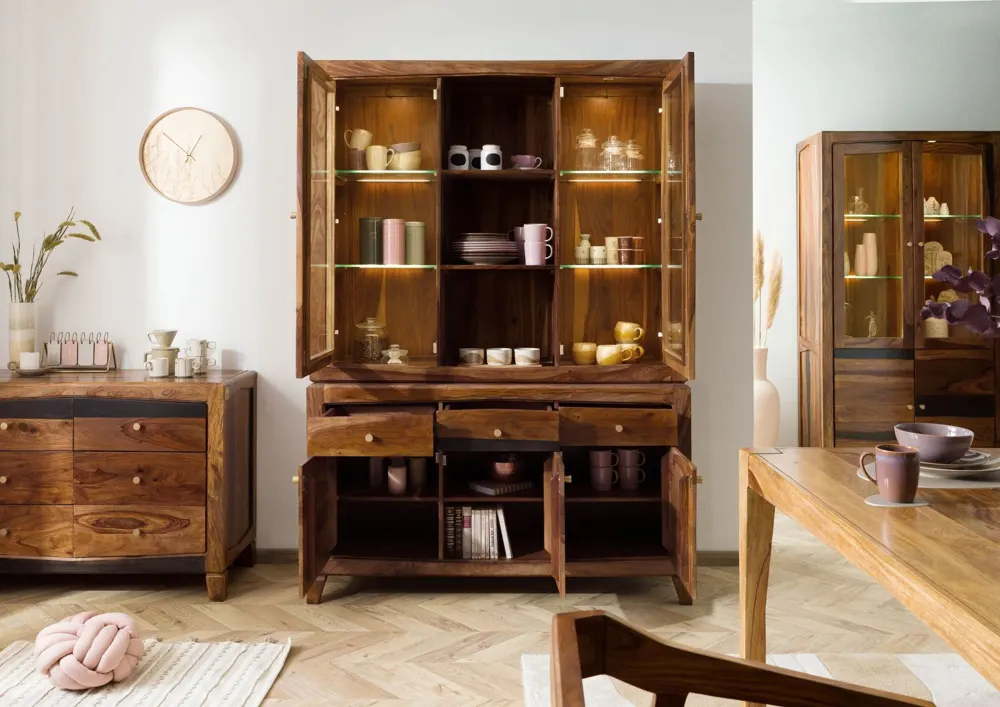 Massivmoebel24 Buffetschrank ANCONA, Sheesham dunkelbraun 3