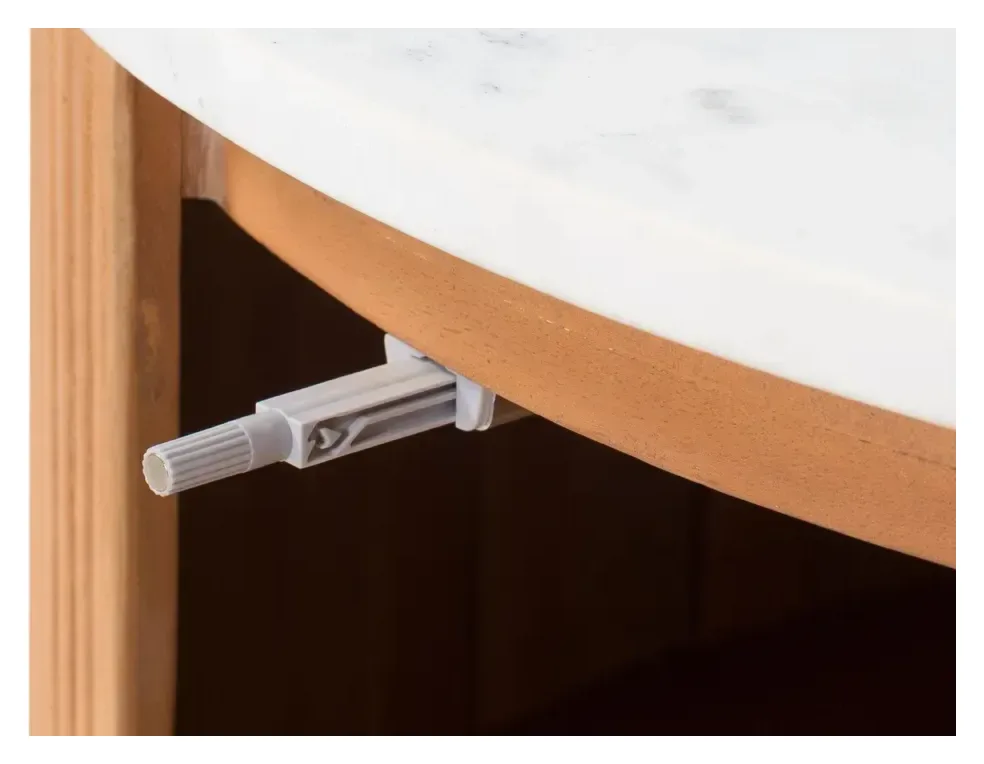 Massivmoebel24 Couchtisch BARCELONA, Mango natur, Marmor 3