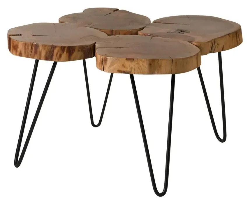 Massivmoebel24 Couchtisch LOUNGE COLLECTION, Akazie natur