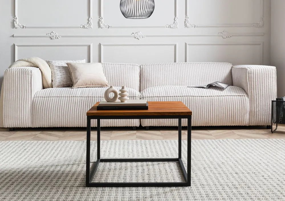 Massivmoebel24 Couchtisch LOUNGE COLLECTION, Wildeiche natur 3