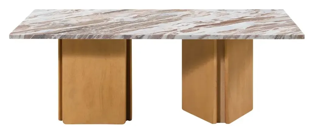 Massivmoebel24 Couchtisch LUGANO, Mango beige lackiert