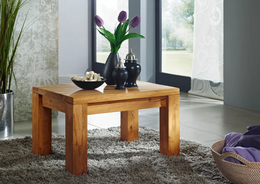 Massivmoebel24 Couchtisch NATURE BROWN, Sheesham braun geölt