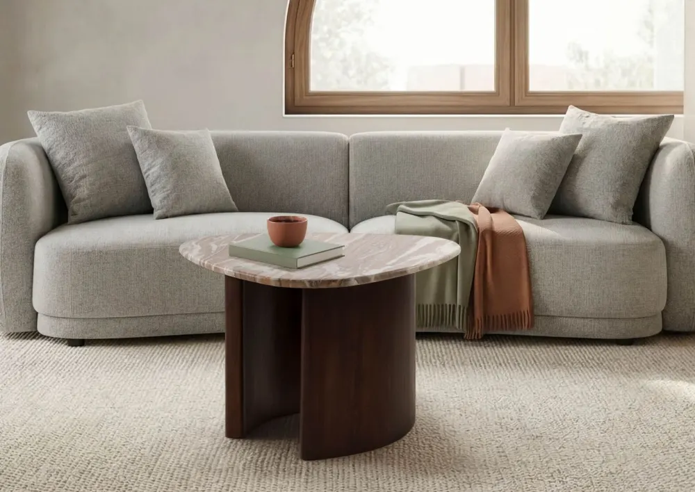 Massivmoebel24 Couchtisch ORGANIC COLLECTION, Akazie braun