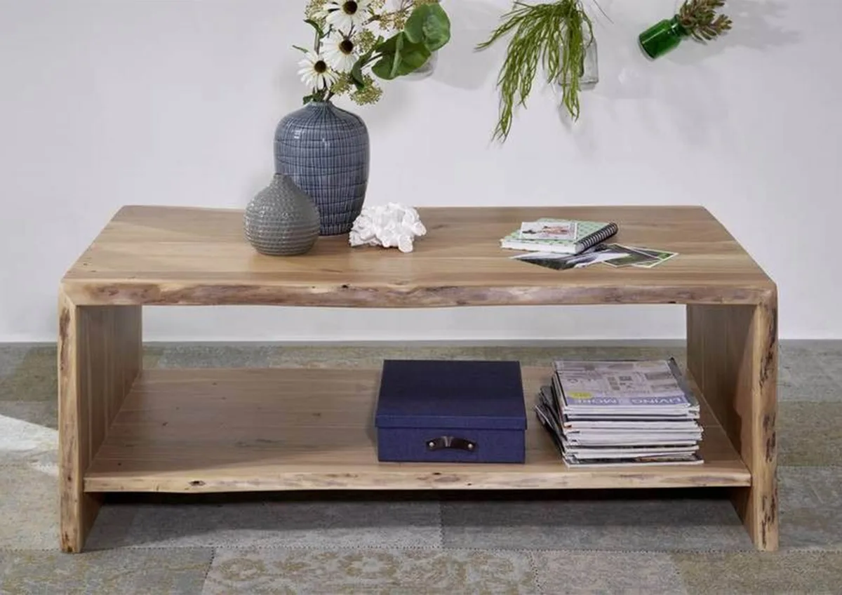 Massivmoebel24 Couchtisch PURE ACACIA, Akazie natur lackiert 2