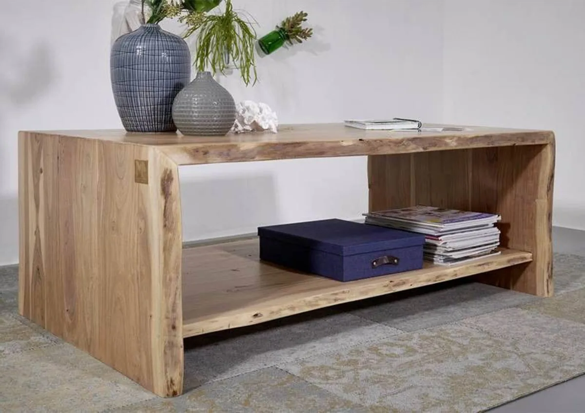 Massivmoebel24 Couchtisch PURE ACACIA, Akazie natur lackiert 3