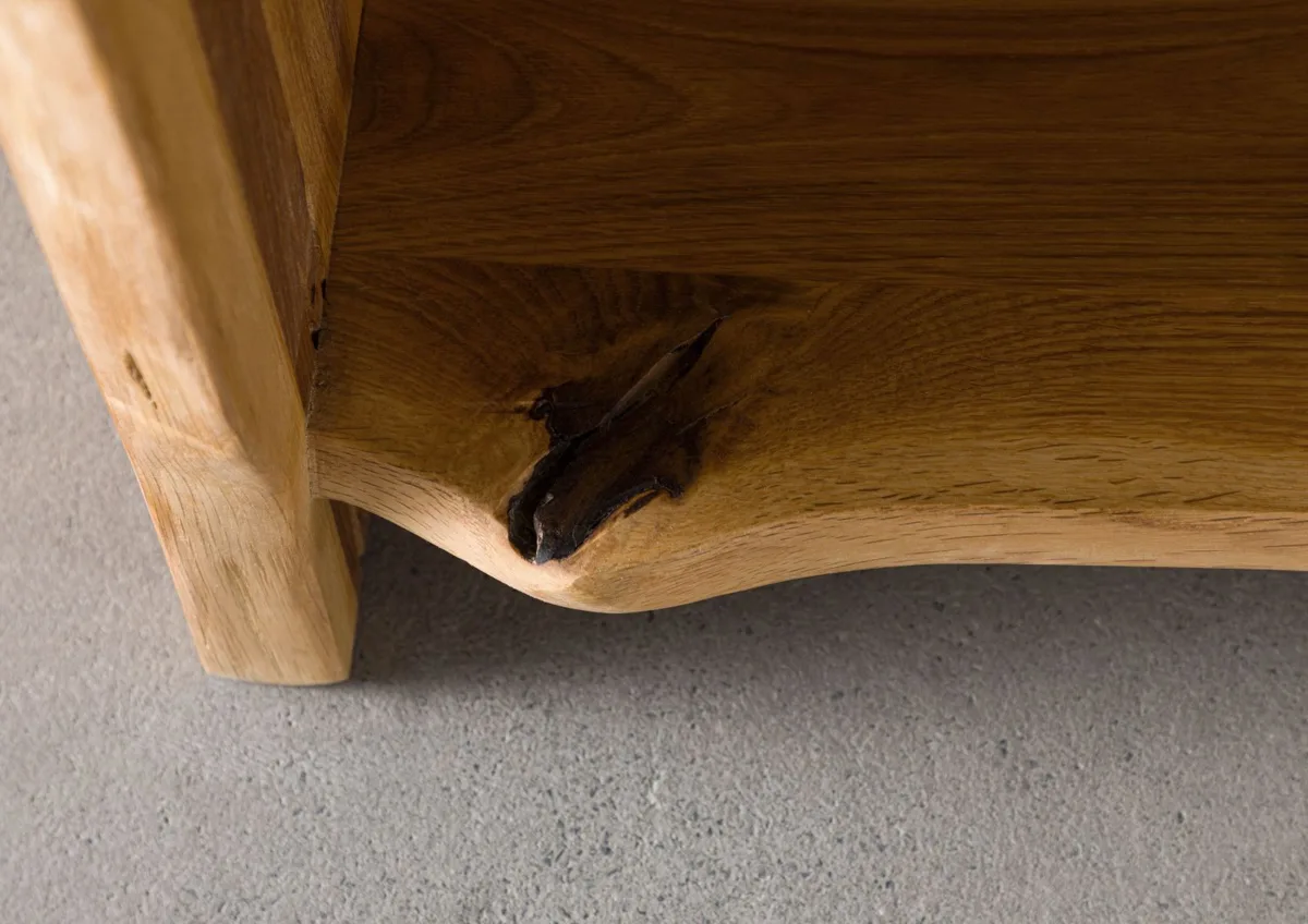 Massivmoebel24 Couchtisch PURE OAK, Wildeiche natur geölt 4