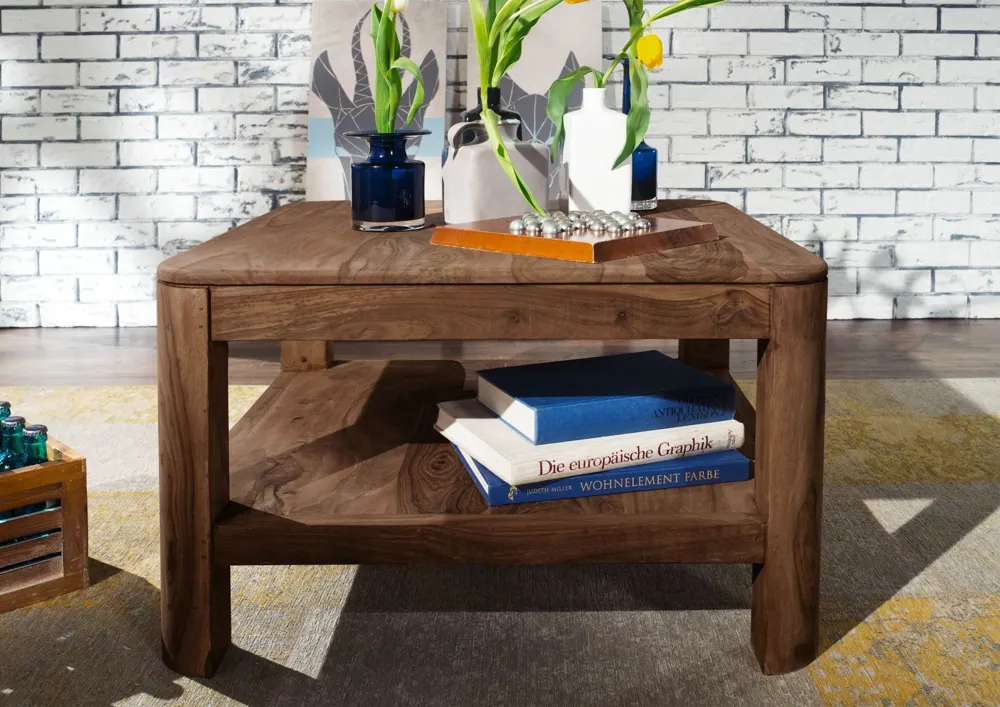 Massivmoebel24 Couchtisch TORONTO, Sheesham rot-braun 3
