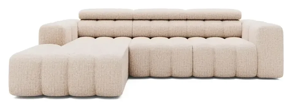 Massivmoebel24 Ecksofa KONSTANTIN, Chenille beige