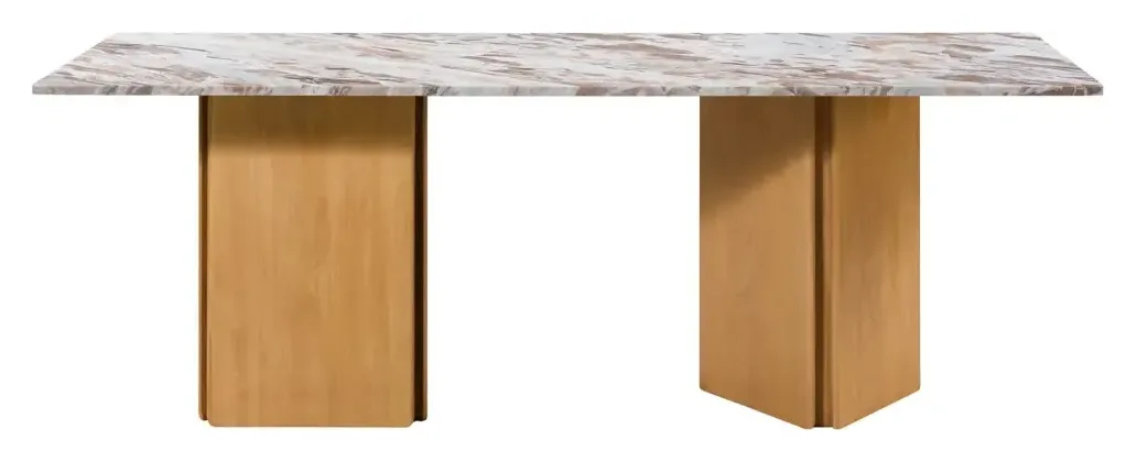 Massivmoebel24 Esstisch LUGANO, Mangoholz beige lackiert