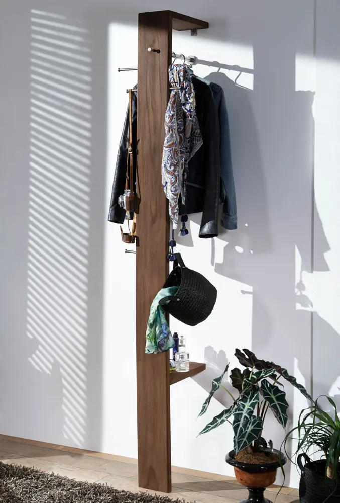 Massivmoebel24 Garderobe TORONTO, Sheesham rot-braun