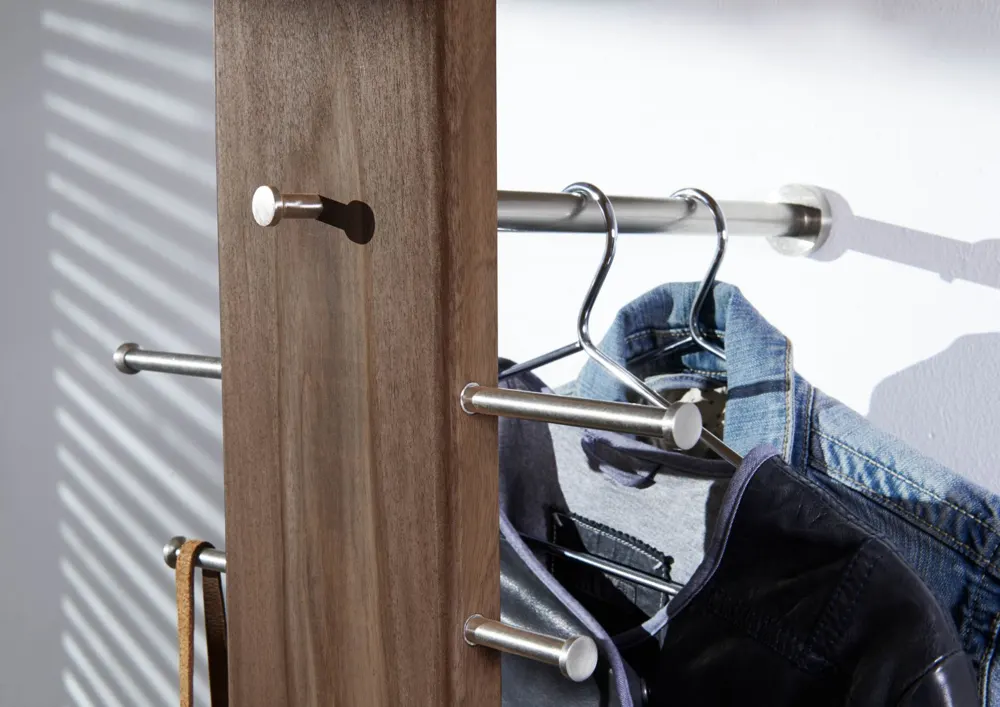 Massivmoebel24 Garderobe TORONTO, Sheesham rot-braun 3