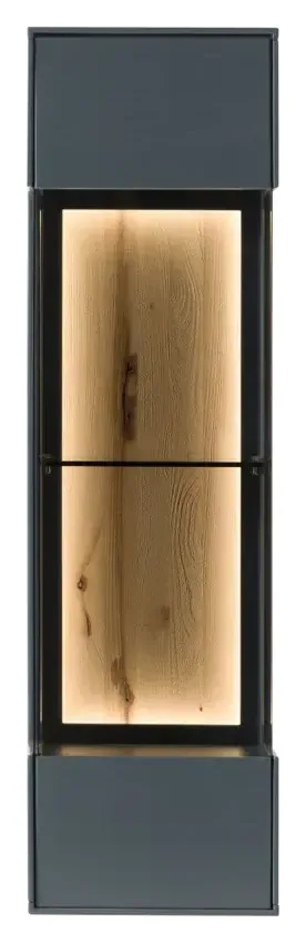 Massivmoebel24 Hängevitrine SALZBURG, Kernbuche anthrazit