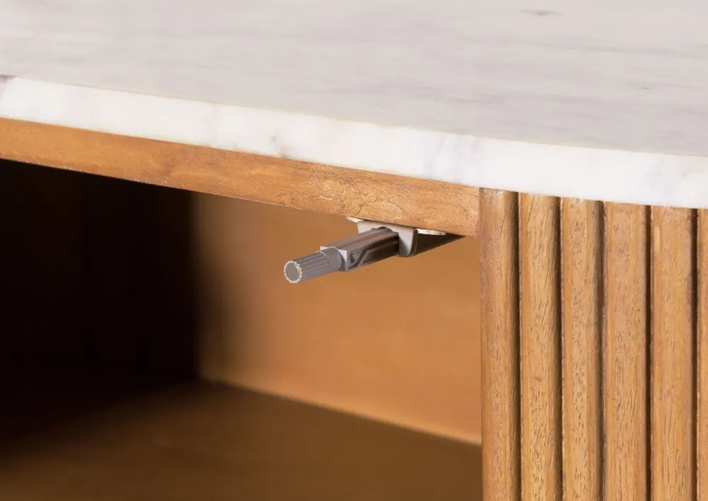 Massivmoebel24 Highboard BARCELONA, Mango natur lackiert 2