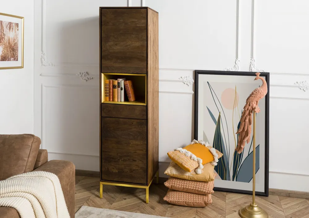 Massivmoebel24 Highboard CHICAGO, Mango braun geölt 2
