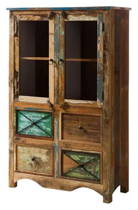 Massivmoebel24 Highboard NATURE OF SPIRIT, mehrfarbig