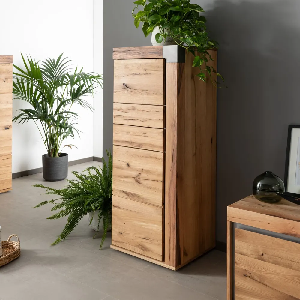 Massivmoebel24 Highboard NEW AMSTERDAM, Wildeiche geölt 2