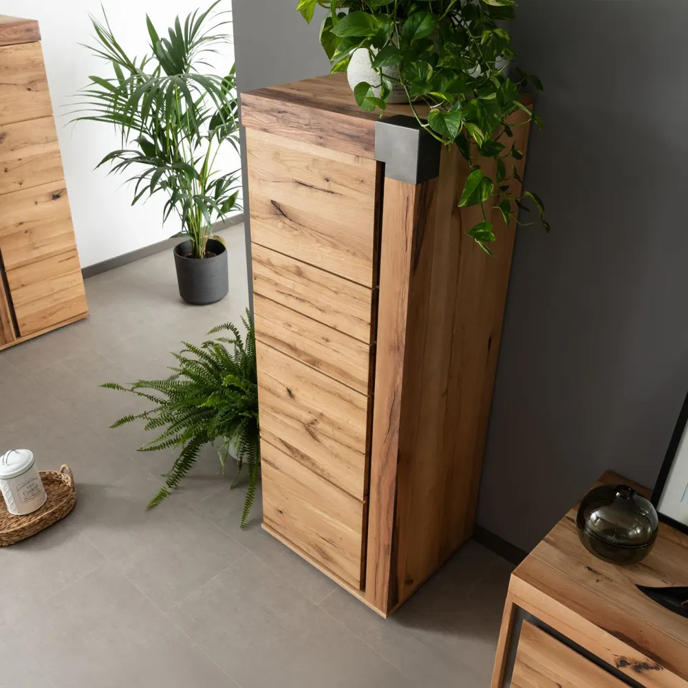 Massivmoebel24 Highboard NEW AMSTERDAM, Wildeiche geölt 3