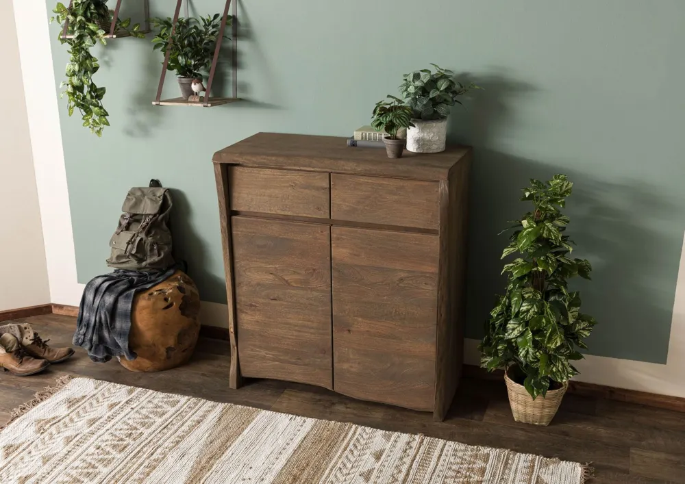 Massivmoebel24 Highboard PURE MANGO, Mango braun geölt 2