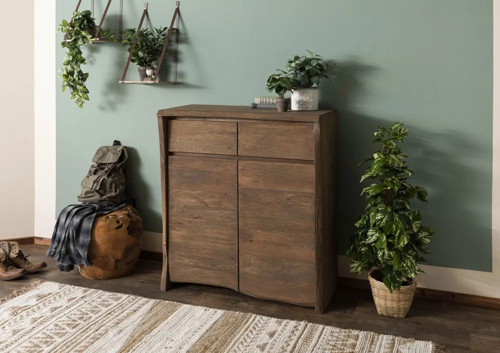 Massivmoebel24 Highboard PURE MANGO, Mango braun geölt 3