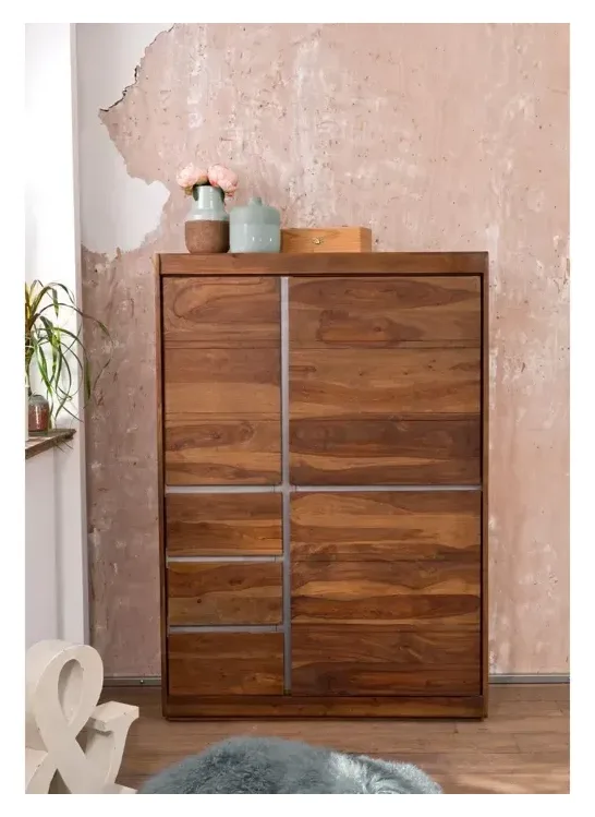 Massivmoebel24 Highboard SYDNEY, Sheesham noble unique 3