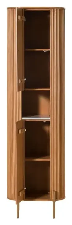 Massivmoebel24 Hochschrank BARCELONA, Mango natur lackiert 2