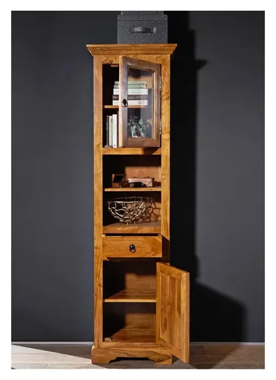 Massivmoebel24 Hochschrank OXFORD, Akazie honig lackiert 3