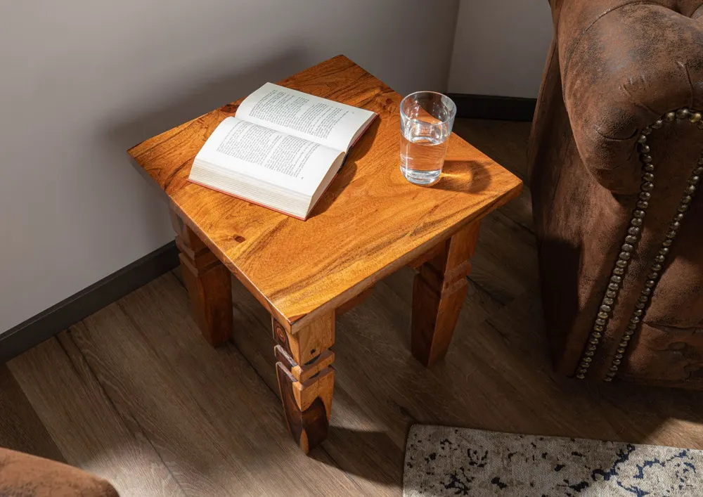 Massivmoebel24 Hocker OXFORD, Akazie honig lackiert 2